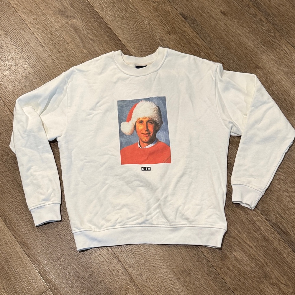 Kith White Holiday Graphic Crewneck Sweater